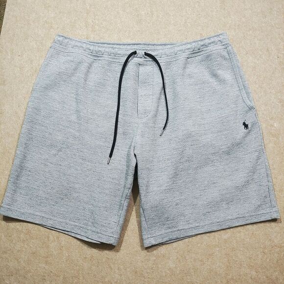 Polo by Ralph Lauren Mens Gray Fleece Drawstring Pull On Shorts #2 - Picture 1 of 6